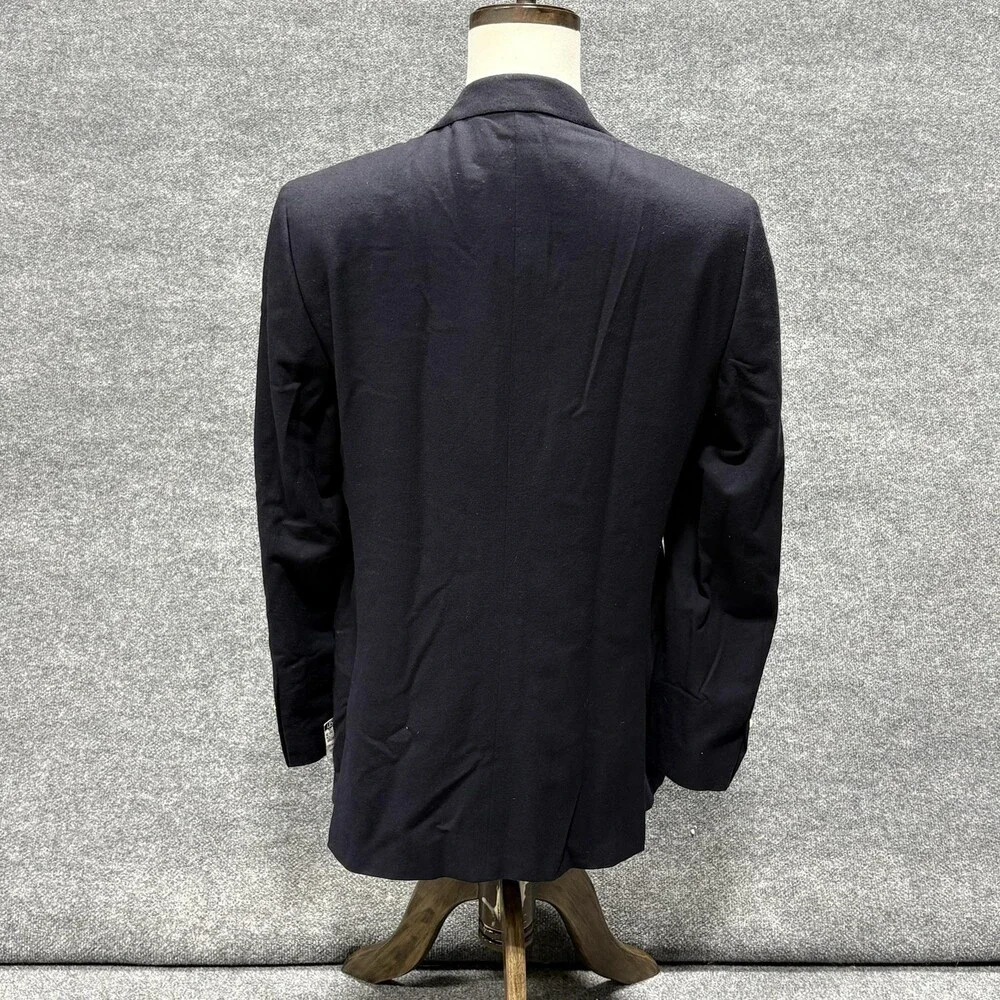 Polo Ralph Lauren Blazer Mens 42L Blue Wool Made In Italy Sport Coat Classic